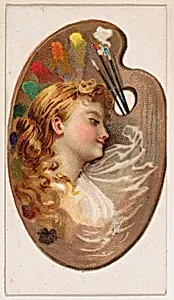 Artist's pallette, from the Novelties series (N228, Type 5) issued by Kinney Bros. by Kinney Brothers Tobacco Company