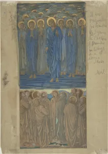 Ascension of Christ (Acts I, 1–9): Study for stained-glass window