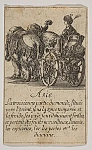 Asie, from "Jeu de la Géographie" by Stefano della Bella|Jean Desmarets de Saint-Sorlin|Henri Le Gras|Louis XIV, King of France|Cardinal Jules Mazarin