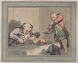 At Dinner by Thomas Rowlandson