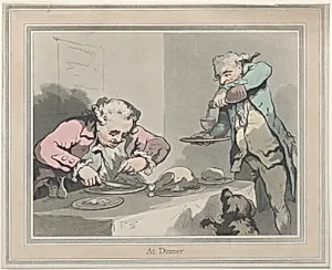 At Dinner by Thomas Rowlandson