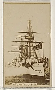 Atlanta, U.S.N., from the Famous Ships series (N50) for Virginia Brights Cigarettes by Allen & Ginter