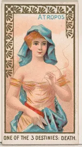 Atropos, One of the Three Destinies, Death, from the Goddesses of the Greeks and Romans series (N188) issued by Wm. S. Kimball & Co.