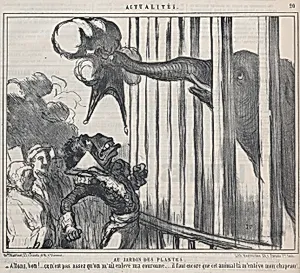 Au Jardin des Plantes, from Actualités, published in Le Charivari, March 19, 1859 by Honoré Daumier|Aaron Martinet|Destouches