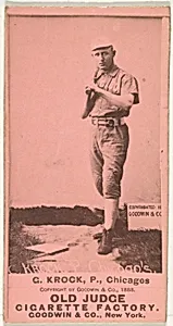 August H. "Gus" Krock, Pitcher, Chicago, from the Old Judge series (N172) for Old Judge Cigarettes by Goodwin & Company