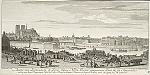 Autre Vue Particulière de Paris depuis Nôtre Dame, Jusques au Pont de la Tournelle by Jacques Rigaud