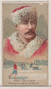 Axel Paulsen, Champion Skater of the World, from the Champions of Games and Sports series (N184, Type 2) issued by W.S. Kimball & Co.
