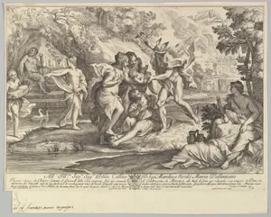 Bacchus as a child given by Mercury to the care of the Nymphs