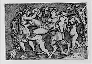 Bacchus Carried by Two Satyrs