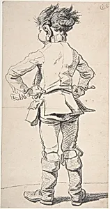 Back View of a Roman Servant Boy