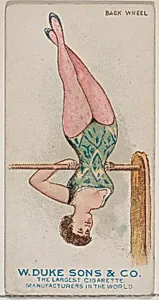 Back Wheel, from the Gymnastic Exercises series (N77) for Duke brand cigarettes by W. Duke, Sons & Co.