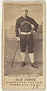 Baldwin, Pitcher, Chicago, from the Old Judge series (N172) for Old Judge Cigarettes by Goodwin & Company