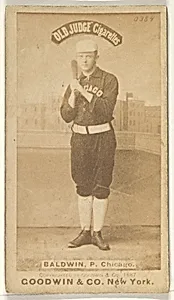 Baldwin, Pitcher, Chicago, from the Old Judge series (N172) for Old Judge Cigarettes by Goodwin & Company