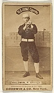 Baldwin, Pitcher, Chicago, from the Old Judge series (N172) for Old Judge Cigarettes by Goodwin & Company