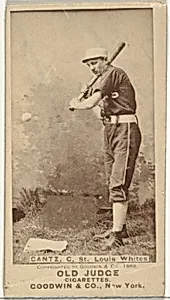 Bartholomew L. "Bart" Cantz, Catcher, St. Louis Whites, from the Old Judge series (N172) for Old Judge Cigarettes by Goodwin & Company
