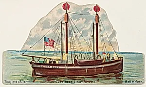 Bartlett Reef Light Vessel, from the Lighthouses series (N119) issued by Duke Sons & Co. to promote Honest Long Cut Tobacco by The Giles Company|W. Duke, Sons & Co.