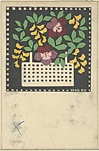 Basket of Flowers by Wiener Werkstätte|Leopoldine Kolbe