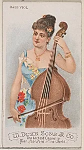 Bass Viol, from the Musical Instruments series (N82) for Duke brand cigarettes by W. Duke, Sons & Co.|Schumacher & Ettlinger