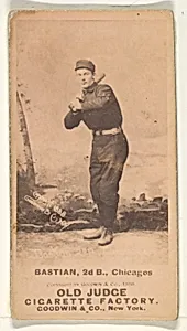 Bastian, 2nd Base, Chicago, from the Old Judge series (N172) for Old Judge Cigarettes by Goodwin & Company
