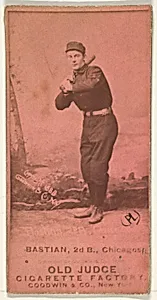 Bastian, 2nd Base, Chicago, from the Old Judge series (N172) for Old Judge Cigarettes by Goodwin & Company
