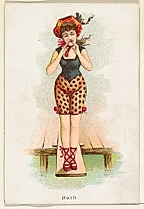 Bath, from the Beautiful Bathers series (N192) issued by Wm. S. Kimball & Co. by William S. Kimball & Company|Julius Bien