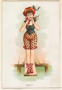 Bath, from the Beautiful Bathers series (N192) issued by Wm. S. Kimball & Co.