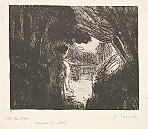Bather, Evening by Camille Pissarro