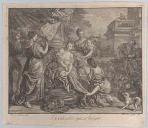 Bathsheba at her bath, with attendants surrounding her