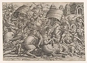 Battle Before Troy by Jean Mignon|Luca Penni