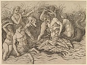 Battle of the Sea Gods (right portion of frieze)