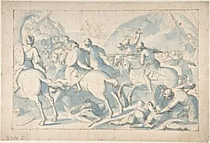 Battle Scene by Belisario Corenzio