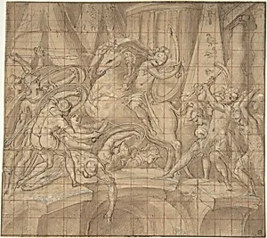 Battle Scene by Anonymous, Italian, 16th century