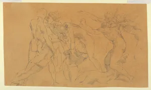 Battle Scene with a Prisoner Being Bound, after Raphael