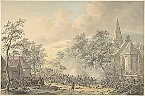 Battle Scene with Church at right