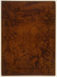 Battle Scene with the Emblems of the Farnese Family.