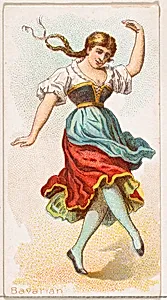 Bavarian Dancer, from the Dancing Women series (N186) issued by Wm. S. Kimball & Co. by William S. Kimball & Company