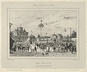 Beau-Grenelle, Couronnement De La Rosière (Fêtes des Environs de Paris) by Victor Adam|Lemercier|Chaillou Potrelle|Ackermann & Co., London