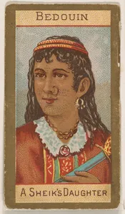 Bedouin, A Sheik's Daughter, from Types of Nationalities (N240) issued by Kinney Bros.