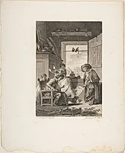 Belphegor, from Contes et nouvelles en vers par Jean de La Fontaine. A Paris, de l'imprimerie de P. Didot, l'an III de la République, 1795 by Jean de La Fontaine|Jean Honoré Fragonard|Jean-Baptiste Patas|Pierre Didot l'ainé