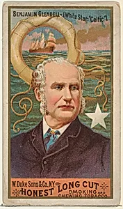 Benjamin Gleadell, from the Sea Captains series (N127) issued by Duke Sons & Co. to promote Honest Long Cut Tobacco by W. Duke, Sons & Co.|George S. Harris & Sons