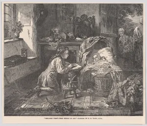 Benjamin West's First Effort in Art, from "Illustrated London News"