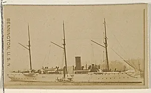 Bennington, U.S.N., from the Famous Ships series (N50) for Virginia Brights Cigarettes by Allen & Ginter