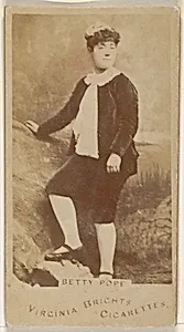 Betty Pope, from the Actors and Actresses series (N45, Type 1) for Virginia Brights Cigarettes by Allen & Ginter