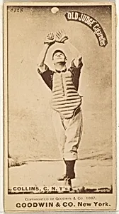 Bill Collins, Catcher, New York, from the Old Judge series (N172) for Old Judge Cigarettes by Goodwin & Company