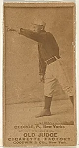Bill George, Pitcher, New York, from the Old Judge series (N172) for Old Judge Cigarettes by Goodwin & Company