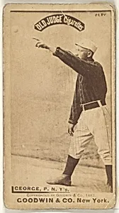Bill George, Pitcher, New York, from the Old Judge series (N172) for Old Judge Cigarettes by Goodwin & Company