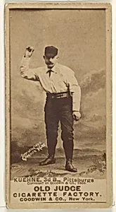 Bill Kuehne, 3rd Base, Pittsburgh, from the Old Judge series (N172) for Old Judge Cigarettes by Goodwin & Company