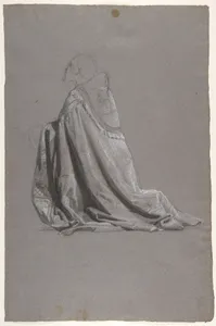 Bishop (lower register; study for wall paintings in the Chapel of Saint Remi, Sainte-Clotilde, Paris, 1858)