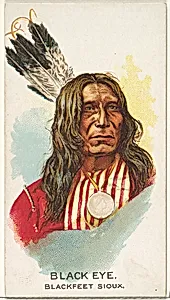 Black Eye, Blackfeet Sioux, from the American Indian Chiefs series (N2) for Allen & Ginter Cigarettes Brands by Allen & Ginter