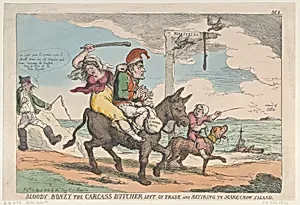 Bloody Boney the Carcass Butcher Left of Trade and Retiring to Scarecrow Island by Thomas Rowlandson|Empress Marie Louise of France|Thomas Tegg|Napoléon II, King of Rome and Duke of Reichstadt|Napoléon Bonaparte
